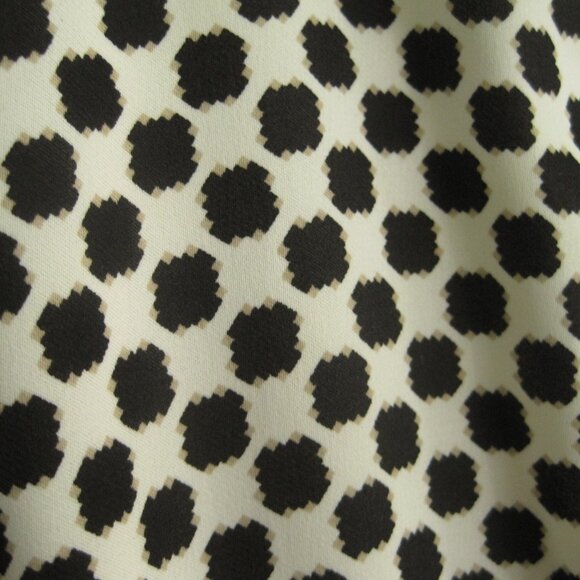 Banana Republic Dot Print Riviera Dress Size 0P Petite Shirt Dress Black Cream - Picture 6 of 10